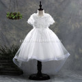  Children Sleeveless Princess Lace Floral Printed Birthday white flower girls dresses for weeding Supplier